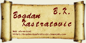 Bogdan Kastratović vizit kartica